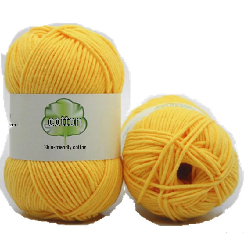 Combed 5-Ply Milk Cotton Yarn for DIY Knitting & Crochet - Medium-Thick Scarf & Blanket Material Pack