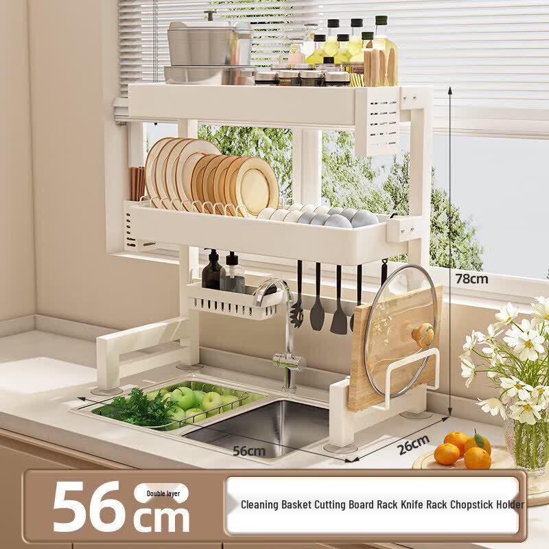 Multifunctional Kitchen Sink Dish Drainer Rack