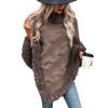 Women's Autumn and Winter Large Size Sleeve Knitted Wool Collar Thickened Thick Crest Shawl Loose Sweater Cape Top Women 6 Colors