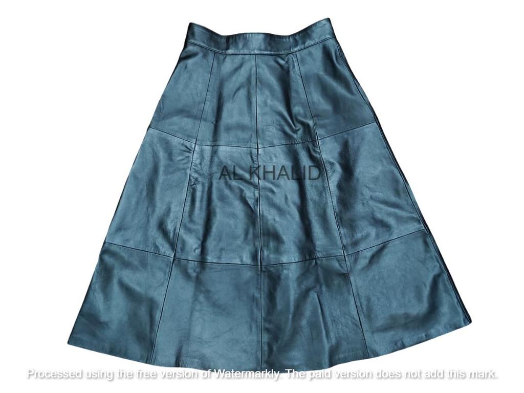 Damenrock Schwarz Lang Handgefertigt Echtes Lammleder Lässig Stilvoll Partykleidung