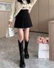 High-Waisted Woolen Pleated Grey Skirt - Autumn/Winter School Style JK Uniform Skirt