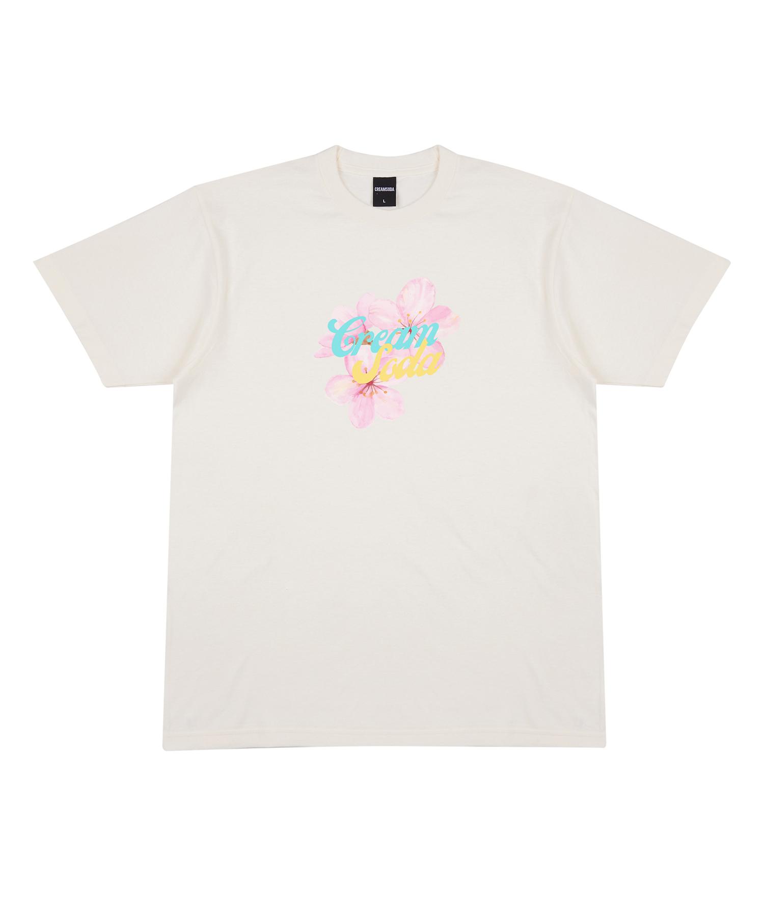 Cream Soda Lab Lab Flower Cream Short Sleeve T-Shirt Ivory L
