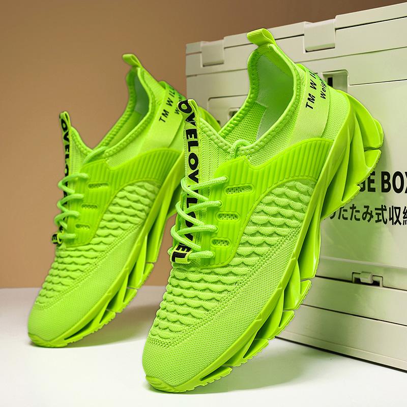 Pantofi de Primăvară/Toamnă pentru Bărbați Mărimi Mari cu Talpă Lamelară Pantofi de Fitness Flyweave pentru Jogging Adidași pentru Bărbați