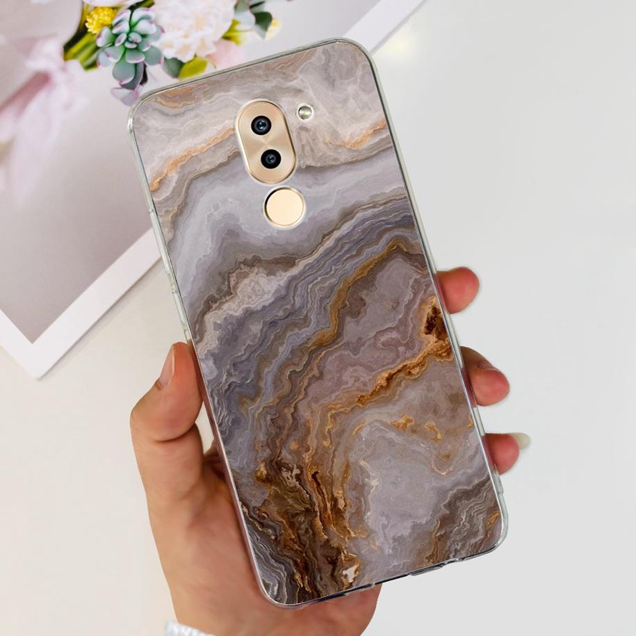 For Honor 6X Case BLN-AL10 BLL-L22 BLN-L21 Cover Fashion Flower Clear Silicone Soft Funda For Huawei Mate 9 Lite GR5 2017 Bumper