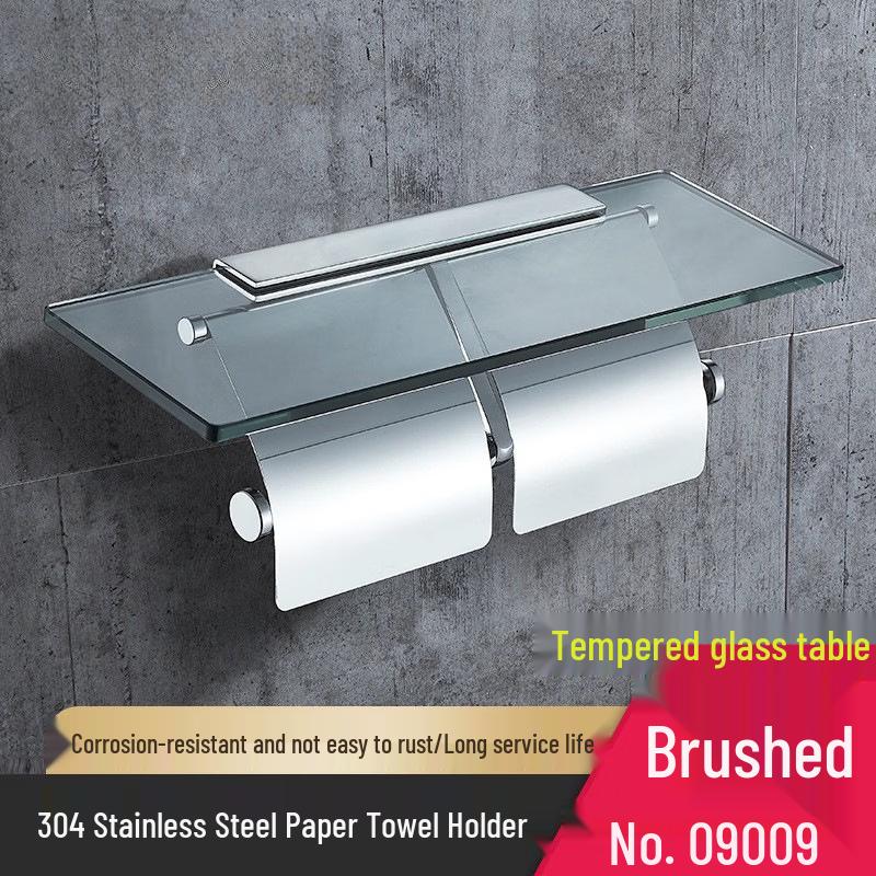 Handun Double Roll Wall-Mounted Toilet Paper Holder