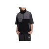 Adidas Originals FW22 Clover Logo Print Zipper Stand Collar Fleece Vest Sleeveless Men Vest Black IC8160