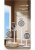 USB Floor Standing Circulator Fan with Remote, Aroma Function, and Voice Control – High Power Desktop Turbine Convection Electric Fan.