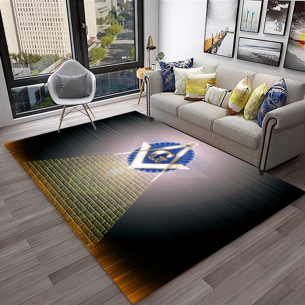 Metselaars Vrijmetselarij Illuminati Ring Tapijt Vloerkleed voor Thuis Woonkamer Slaapkamer Bank Deurmat Decor, Kinderkamer Vloerkleed Antislip Vloermat