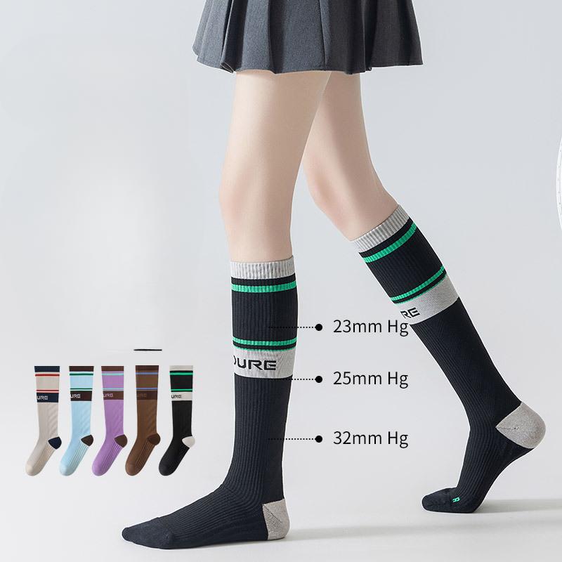 Professional Yoga Calf Socks, Women's Sports Muscle Energy Pressure Elastic Socks, Running, Fitness, Cycling Slimming Long Stockings