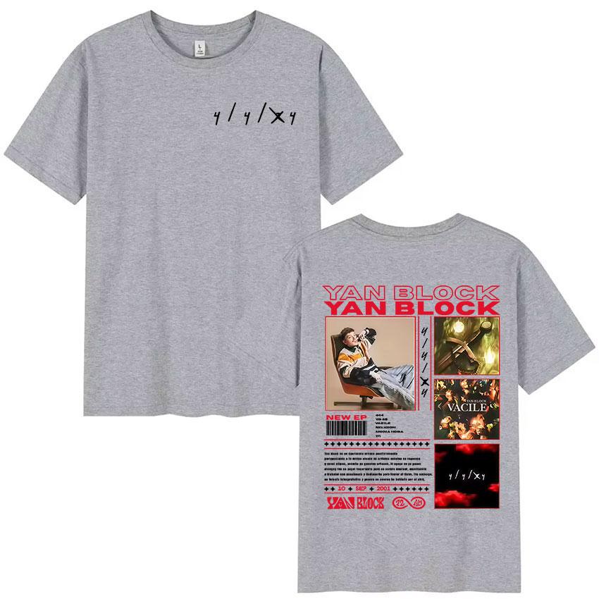 Rap Singer Yan Brock 2025 Summer Y2K Luxury Fashion Comfortable Quality Oversized Tshirt for Men and Women