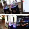 2PCS LED Light Dancing Water Music Fountain Light Speakers for PC Laptop For Phone Portable Desk Stereo Speaker