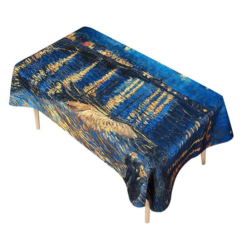 

Серия картин маслом «Подсолнух» Ван Гога, мастер-скатерть, устойчивая к пятнам, скатерть для журнального столика, скатерть для обеденного стола в американском стиле 70x70cm27x27inch