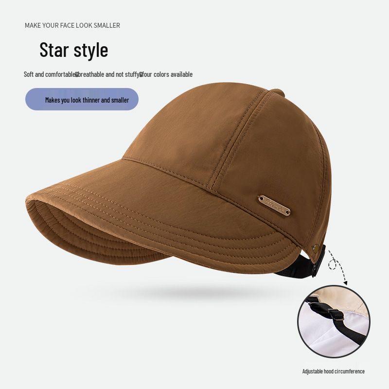 Quick-Drying Star Style Women's Sun Hat 2025: New Duckbill Fisherman Equestrian Hat for Summer