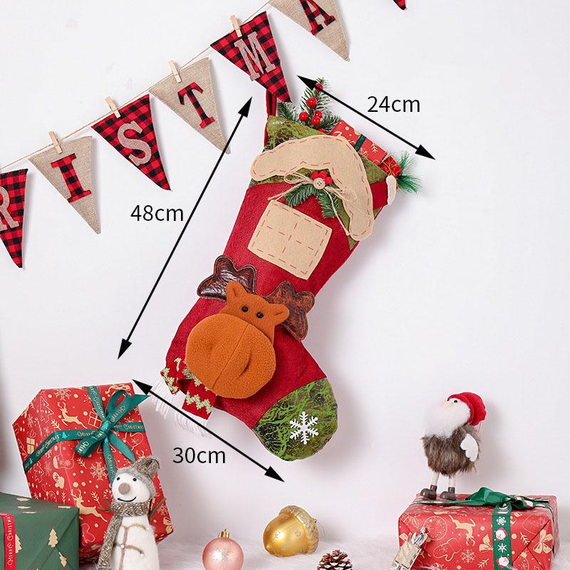 Christmas Decoration Christmas Socks Ornaments Pendant Small Boots Children New Year Candy Bag Gift Fireplace Tree Jewelry