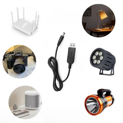 DC 5V To 9V/12V WiFi To Powerbank 2.1X5.5MM Plug 1M Cable Connector New Power Cable