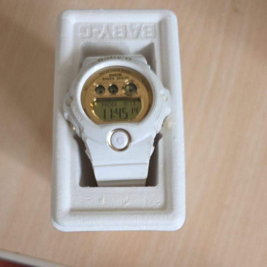 Used CASIO Baby-G Digital Watch White SHOCK RESIST