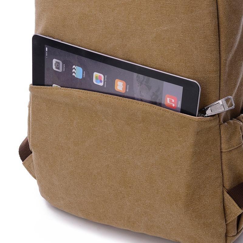 Bag Canvas Mens Vintage Backpack Rucksack Laptop Shoulder Travel Camping Bag