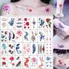 Fake Tattoo for Women 30 Sheets Temporary Tattoo Tattoo Sticker Butterfly Flower Legs Arm Body