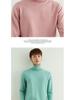 Korean Style High Neck Loose Fit Plus Size Men's Knitted Sweater - Non-Wool, Solid Color, Autumn/Winter