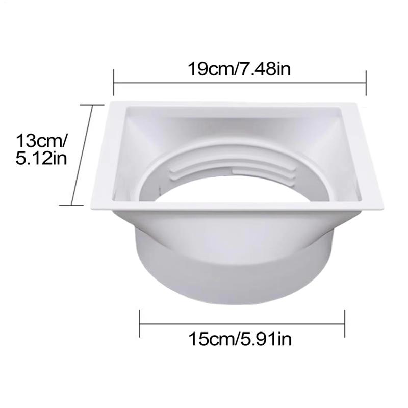 A27F-Portable Air Conditioner Hose Coupler 5.9 Inch AC Exhaust Vent Hose Connector Coupling Extender With Clockwise And