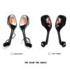 Kolip Motorcycle Rearview Side Mirrors for Suzuki GSXR 600 750 1000 with Turn Signal Light