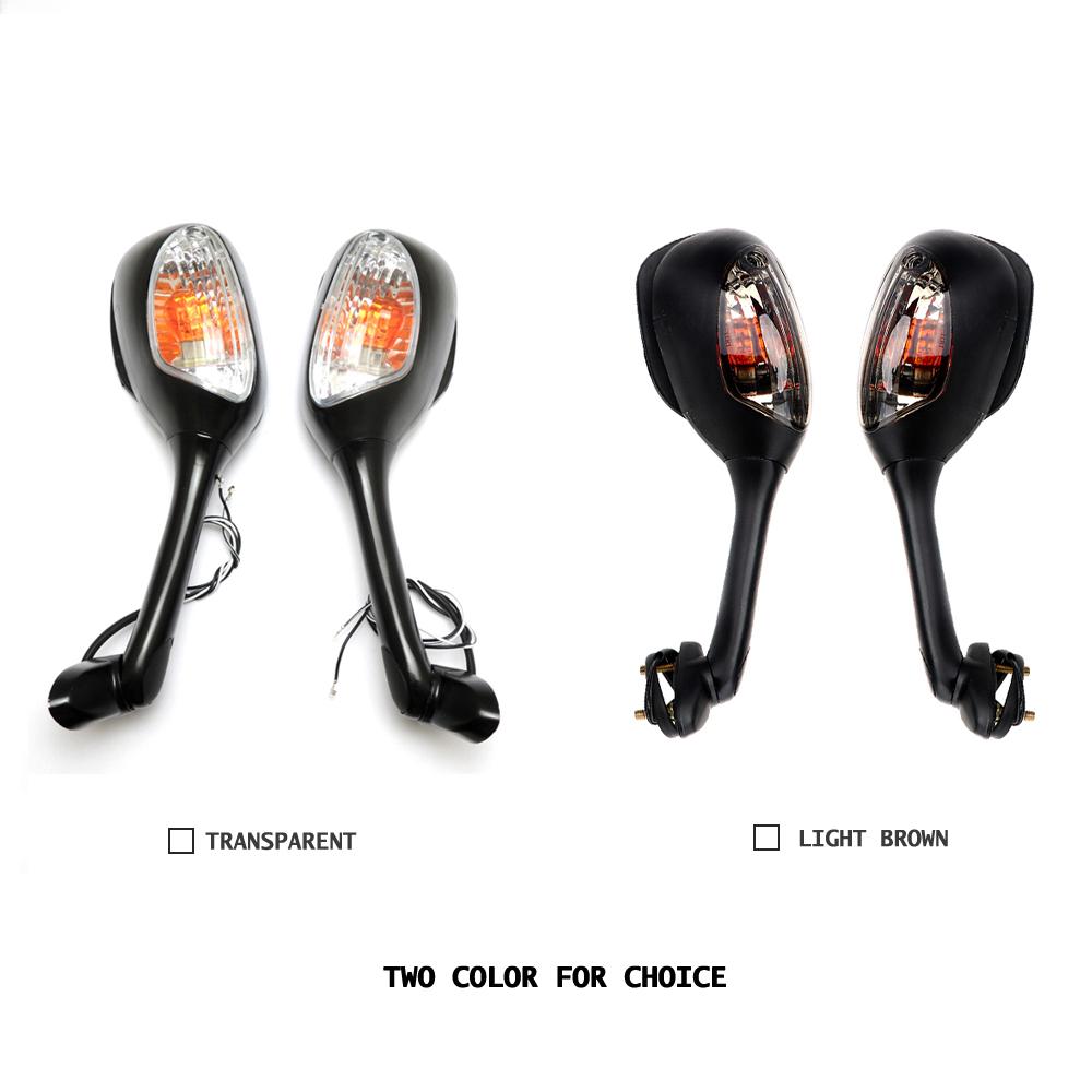 Kolip Motorcycle Rearview Side Mirrors for Suzuki GSXR 600 750 1000 with Turn Signal Light