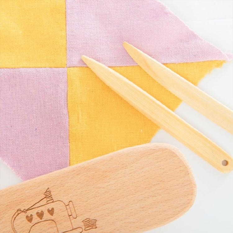 Tailors Clapper Set with Bone Pen and Seam Roller Pressing Tool Fabric Accessories Tailors Sewing Tool