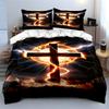 Fiery cross with lightning. Bedding sets Duvet cover sets Duvet covers Pillowcases(1 * Duvet Cover 2 * Pillowcases without duvet insert)