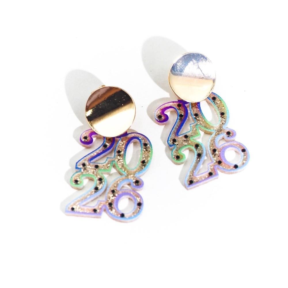 Acrylic Glitter 2026 Stud Earrings Jewelry 2026 Necklace Vintage Party Earrings Pendant  Gift