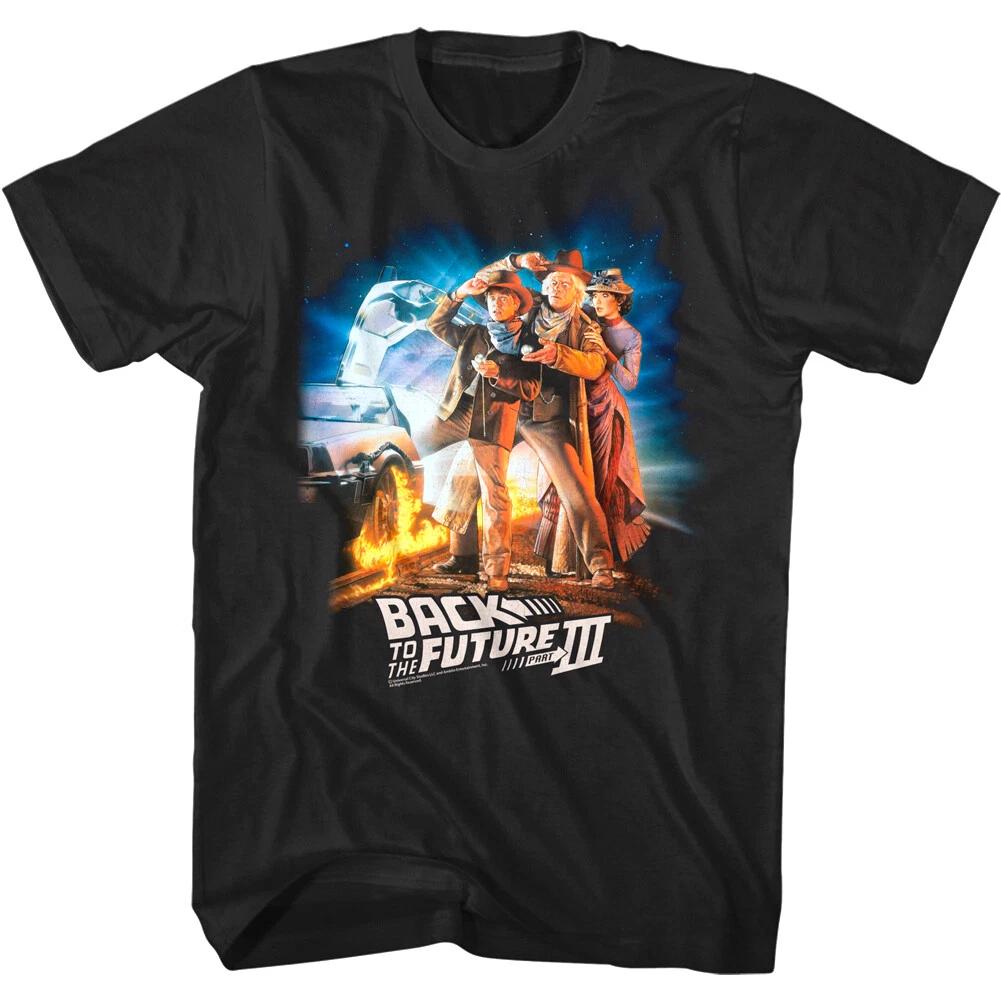 

Back to The Future Part 3 Cowboys Men s T Shirt 1885 DeLorean McFly Doc Brown 3XL