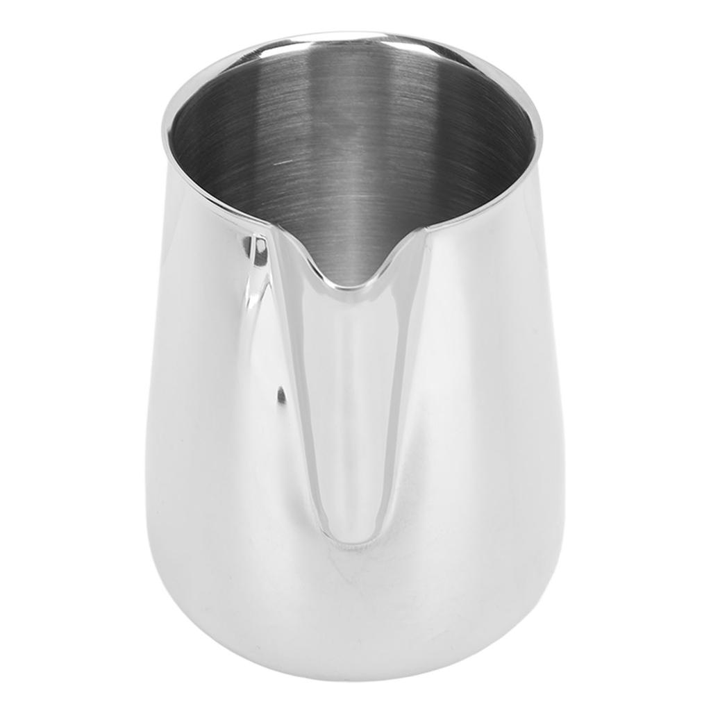 Frothing Cup 304 Stainless Steel Drip Free Pointed Spout Integrated Milk Frother Cup Coffee