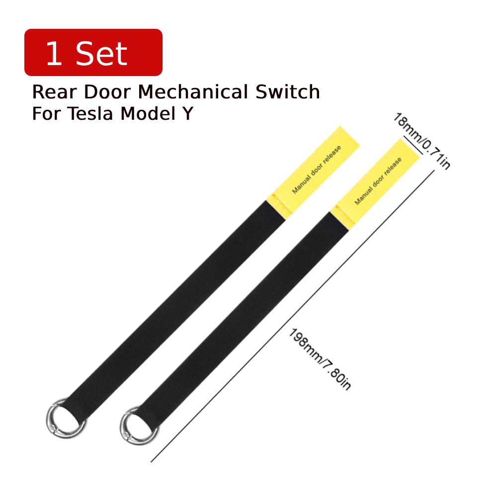 

1/2/5/10Set Car Door Emergency Handle Extended Back Release Handle Emergency Safety Pull Rope Puller Button for Tesla Model Y