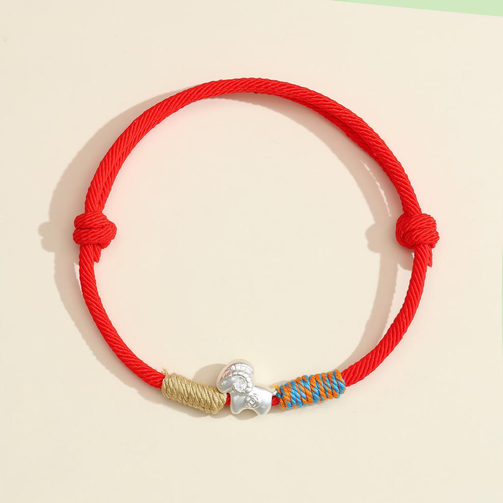 2026 Anul Zodiacal al Calului Brățară Roșie: Sfoară împletită handmade Ben Ming Nian pentru noroc