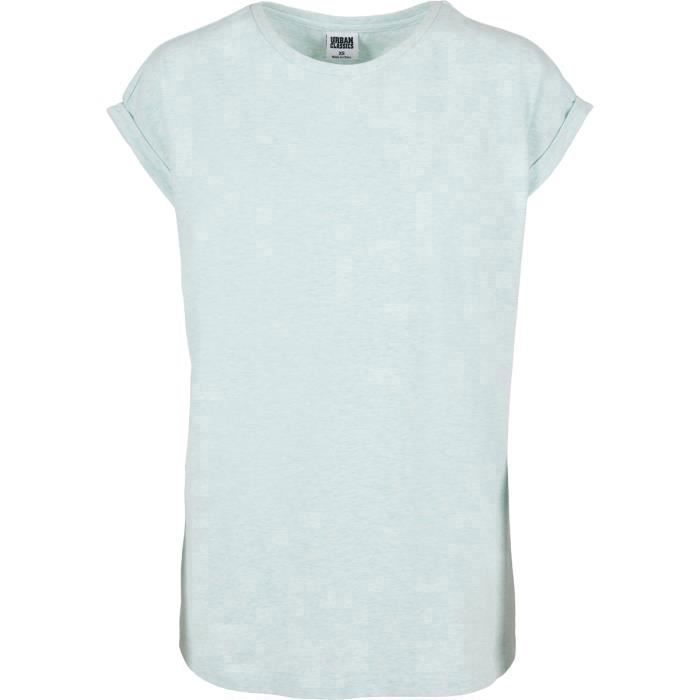 T-shirt femme - Urban Classics - Bleu clair - Manches courtes - Coupe loose - Col arrondi