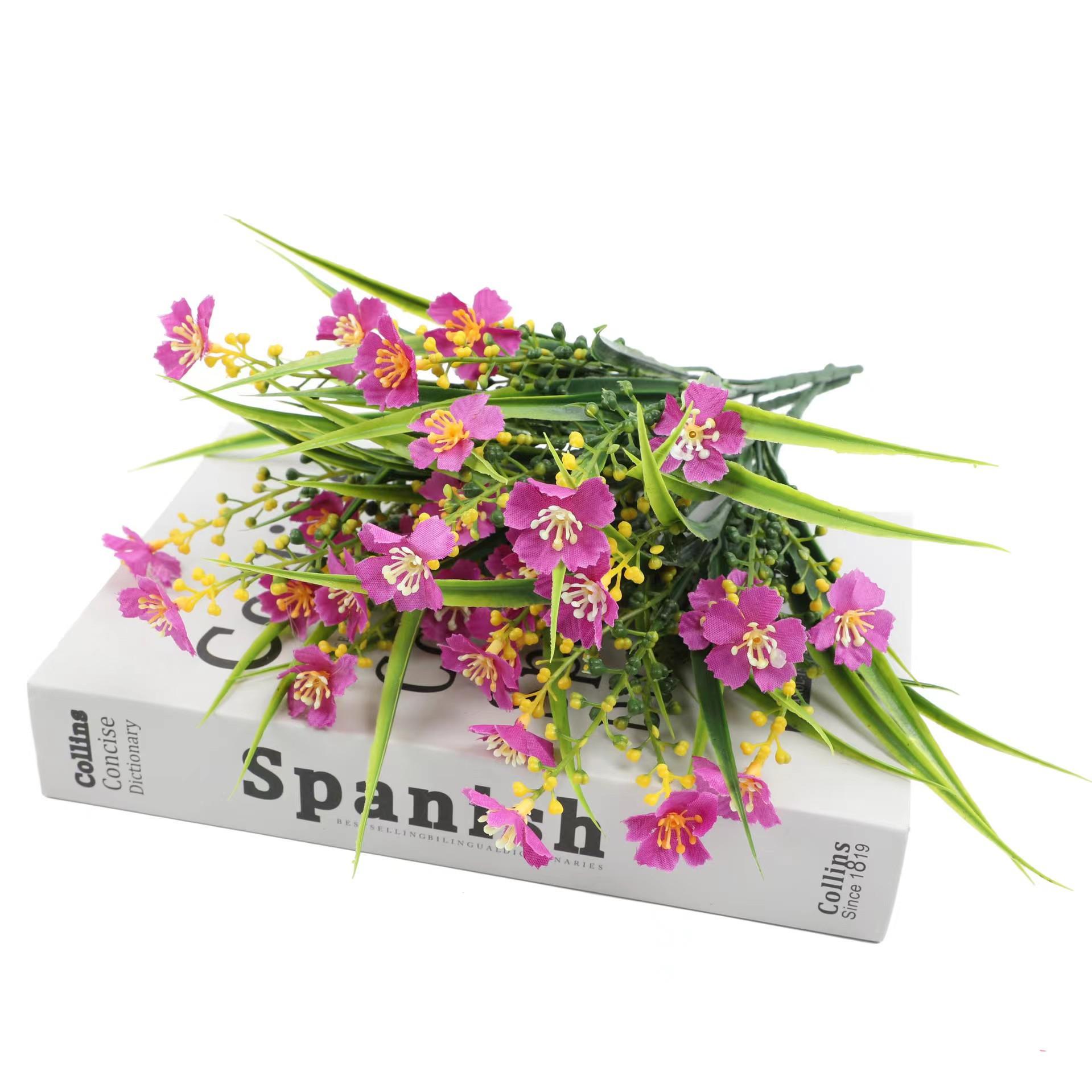 

Имитация цветка 5 головок весенняя трава Xiao Zouju домашнее украшение искусственный цветок водяная трава зеленое растение искусственный свадебный тканевый цветок