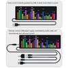 LED Music Spectrum Display RGB Colorful 1624 Segment Rhythm Light Level Voice Sensor Clock Display 384 LEDs 20 Dynamic