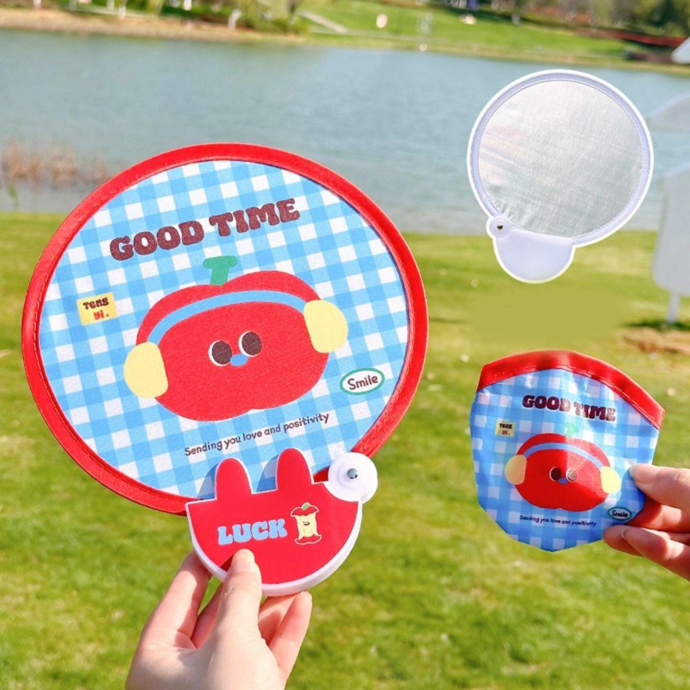 4Pcs Mini Cute Folding Fan Cute Cool Fan Portable Foldable Round Fans  Kids Gift