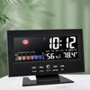 Backlit Digital Weather Clock, Voice Control, Date, Day of the Week, Temperature, Humidity, Weather Forecast, 12/24 Hour
