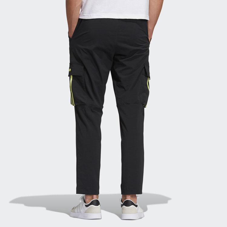 Adidas Neo Contrast Stripe Straight-Leg Track Pants Men Bottoms Black H55286