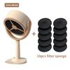 Desktop Range Hood Portable BBQ Extractor Exhaust 5V 8W 3000mah Adjustable Angle for Indoor Hot Pot with 10 Pcs Filter Sponge