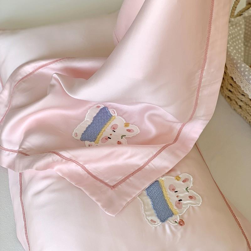 Cooling Tencel Pillowcase Kids With Cartoon Print 60S Lyocell Fabric Soft Breathable Bedding Single Cover