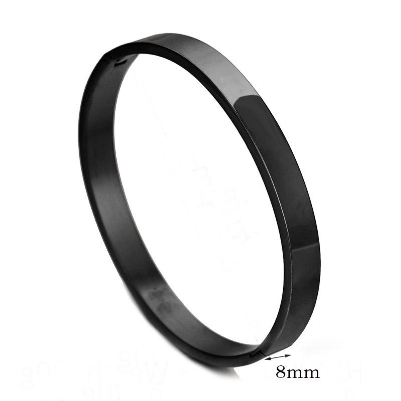 100% Stainless Steel Bangle Men Women 4mm 6mm 8mm Bracelet 3 Colors Leisure Versatile Accessories Valentine Day Gift For Lovers