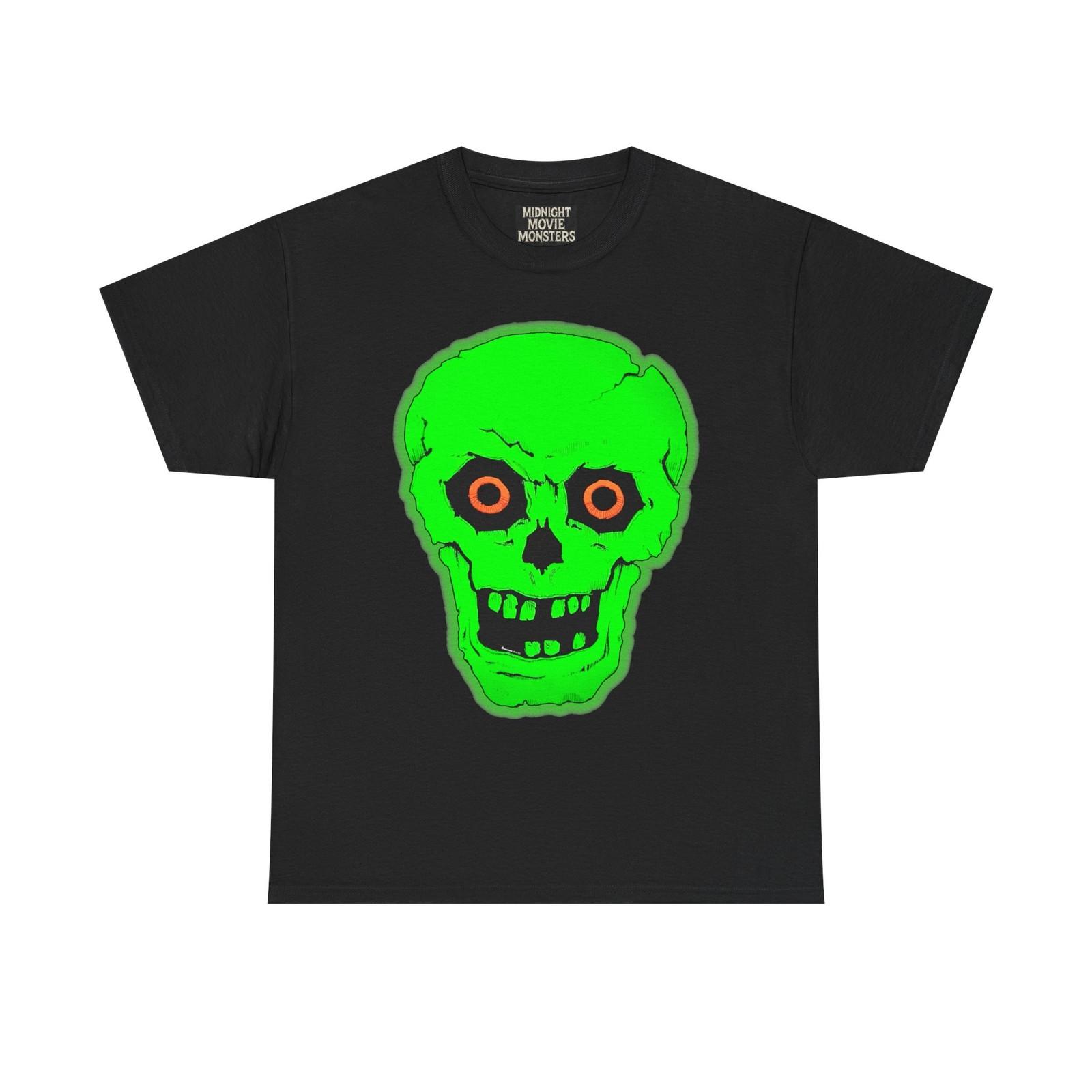 

Vintage Halloween Glow Skull Die-cut T-Shirt Shirt Skeleton Shirt Unisex [...] XXXXL