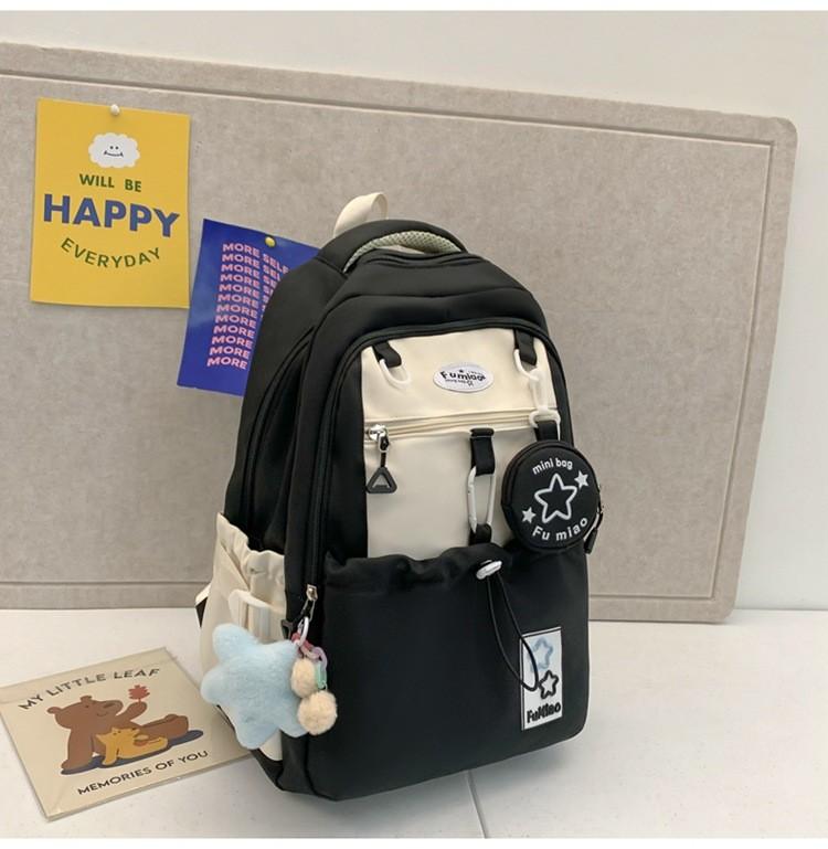Girl Backpack With Nylon Material And Laptop Storage For School Education