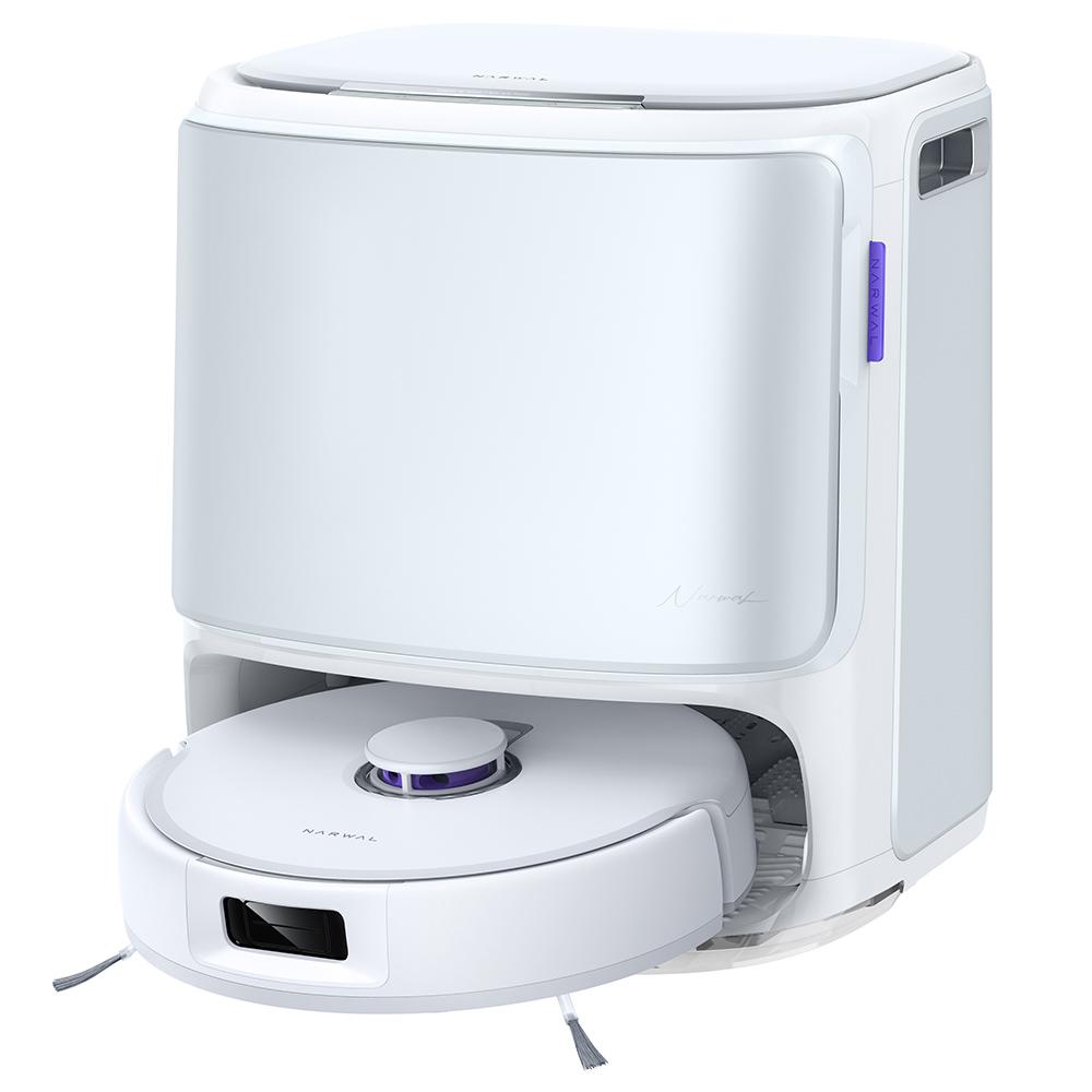 NARWAL Freo Z10 Robotický vysavač a mop, Bez zamotávání, Sací výkon 15 000 Pa, Přizpůsobuje se těžko dostupným oblastem, Samosypání, Mytí a sušení mopu