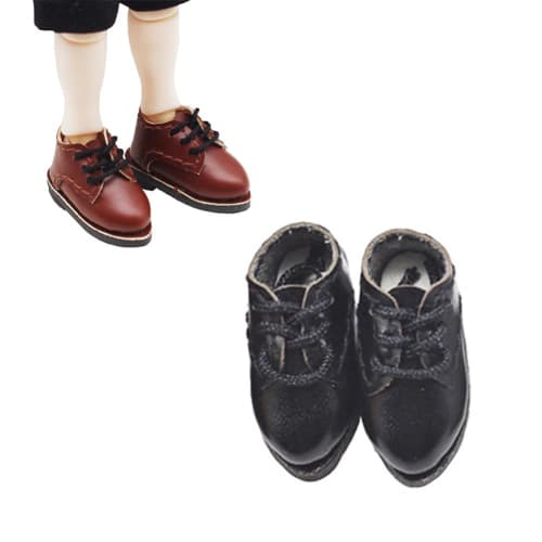rakulifey Obitsu 11 Shoes, Uniform Shoes, OB11 Size Shoes, Obitsu Doll 11cm Accessories, 1/12 BJD Doll Shoes, Gift (Black 1)