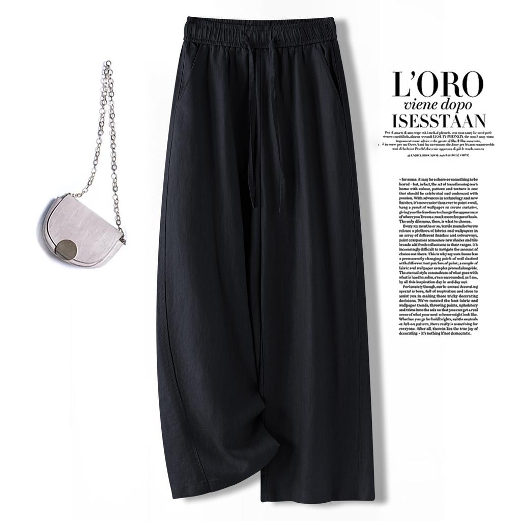 Fashion loose casual drape wide-leg pants women's 1116 summer thin high-waisted thin versatile breathable straight-leg pants