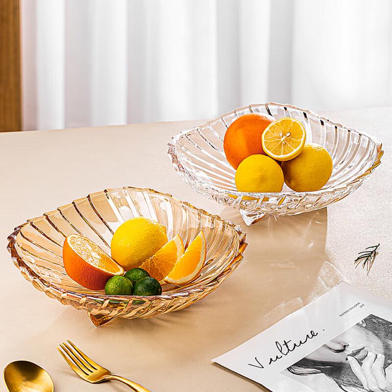 Flavinmci European Crystal Glass Triangular Fruit Plate