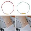 2 Pcs Fashion Gold Fish Charm Anklet Leg Foot Chain Lucky Carp Anklets Beach Jewelry Simple Blue Redness  Rope Woven Anklets