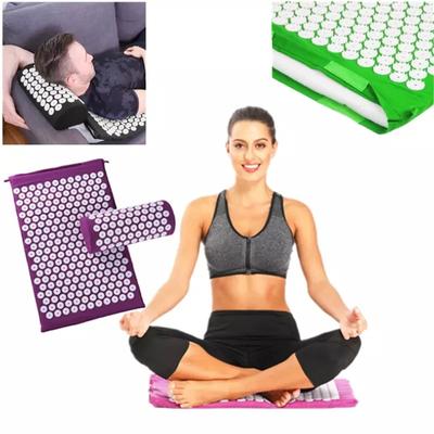 Masážní podložka na jógu Polštářek Akupresura Masážní podložka Sady Bodliny Fitness jóga Pilates Úleva od stresu Bolesti zad Aplikátor Kuznetsov